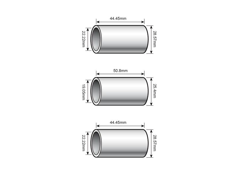 Agripak 3 un. Casquilhos Cat. 2 para 1 (ØEm cima 25 para 19mm & inferior 28 para 22mm) (S.2262)