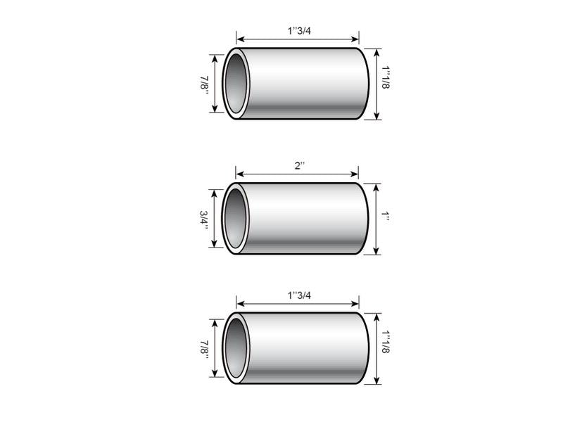 Agripak 3 un. Casquilhos Cat. 2 para 1 (ØEm cima 25 para 19mm & inferior 28 para 22mm) (S.2262)