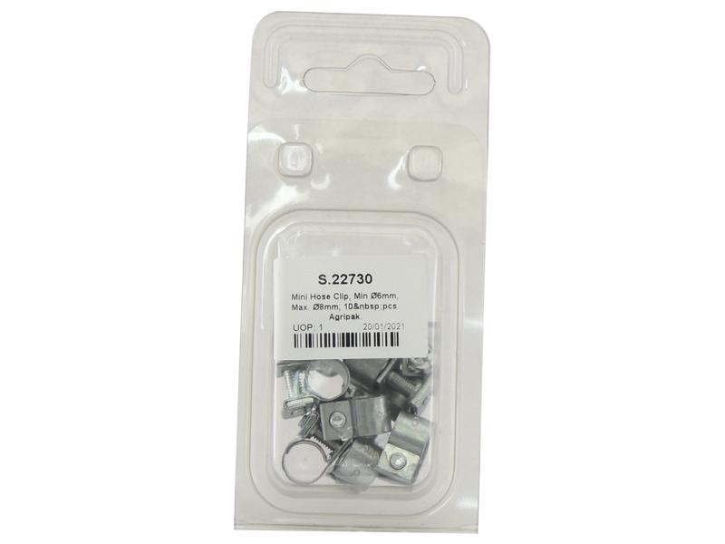 Agripak 10 un. Mini abraçadeira, 8mm (S.22730)