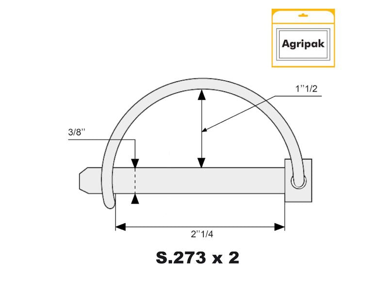 Agripak 2 un. Cavilha 9.5mm x 57mm (S.2273)