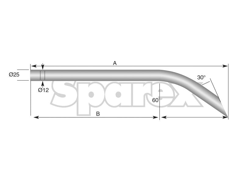 Bico - curvo 560mm, (Redondo) Aplicavel em: 55003010 (S.22813)