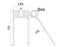 Mola - Esq./Dt. - Comp:375mm, Larg:145mm, Ø10.5mm - para Claas, Bautz Aplicavel em: 9569070 (S.22838)