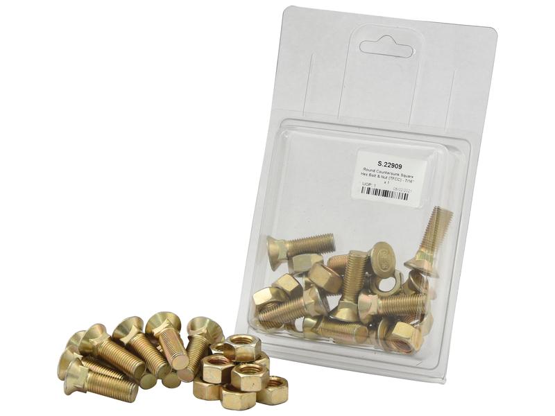 Parafuso c/porca - 7/16'' x 1-3/8'' Resistência à tração 8.8 (10 un. Agripak) (S.22909)