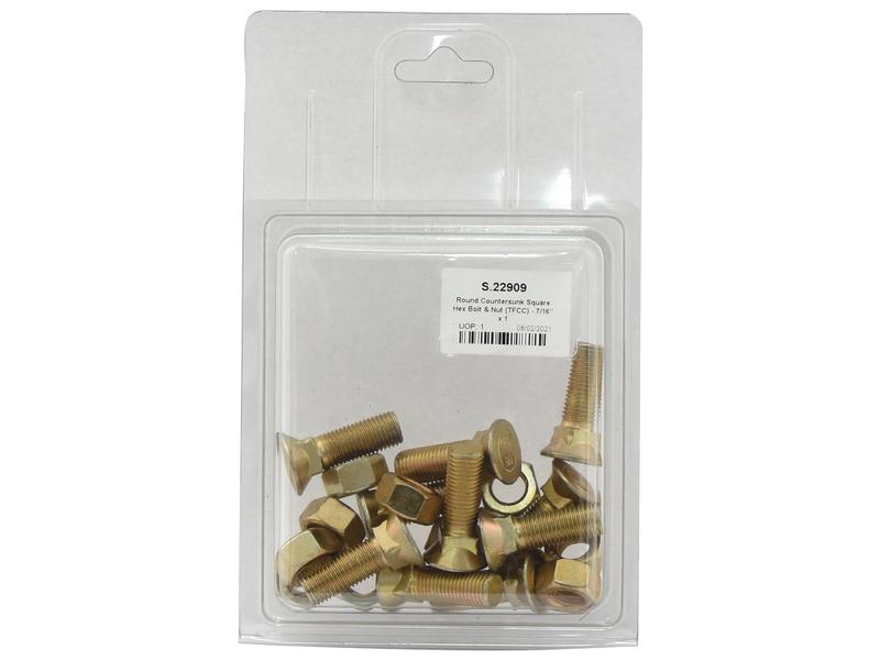 Parafuso c/porca - 7/16'' x 1-3/8'' Resistência à tração 8.8 (10 un. Agripak) (S.22909)