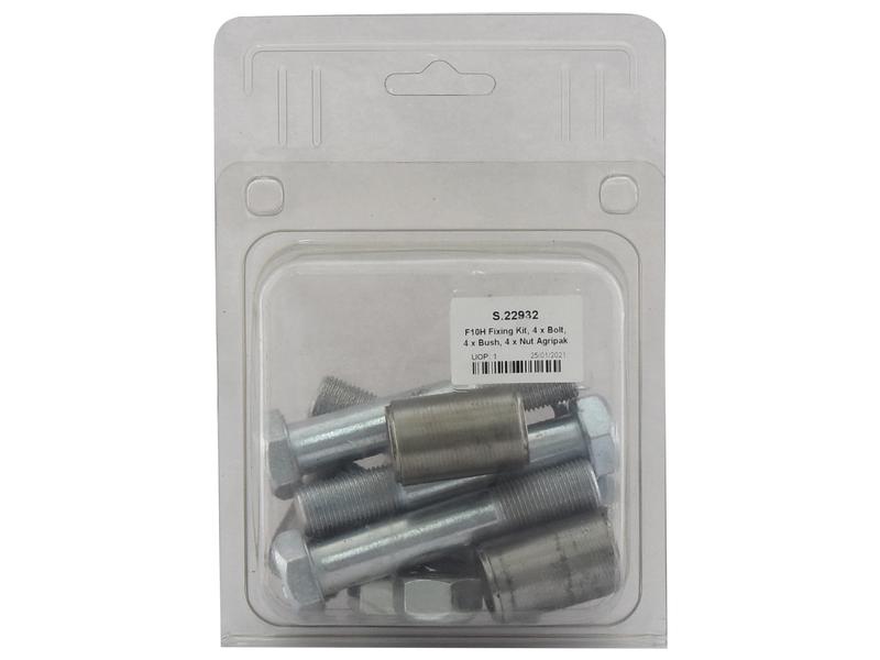 Agripak kit de Fixação F10H, 4 x Parafuso, 4 x Casquilho, 4 x Porca (S.22932)