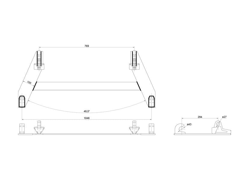 Conjunto de braços, para: Euro-Norm, ALO: Quicke. (S.23039)