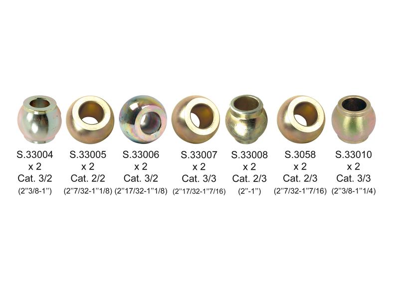 Rotulas (Cat. Lower Link Ball 2/2, 2/3, 3/3, Top Link Ball 2/2, 2/3, 3/2, 3/3) (14 un. Expositor) (S.23388)