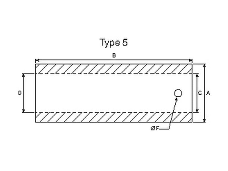 Casquilho bico do carregador frontal - Ø60 x 160mm (Ø42) (S.23571)