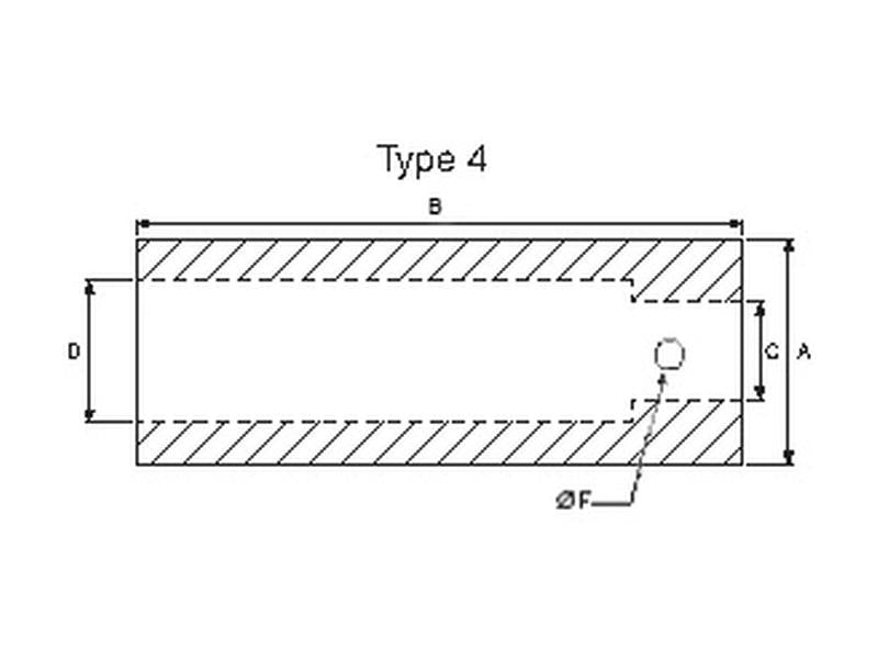 Casquilho bico do carregador frontal - Ø60 x 160mm (Ø45/38) (S.23573)