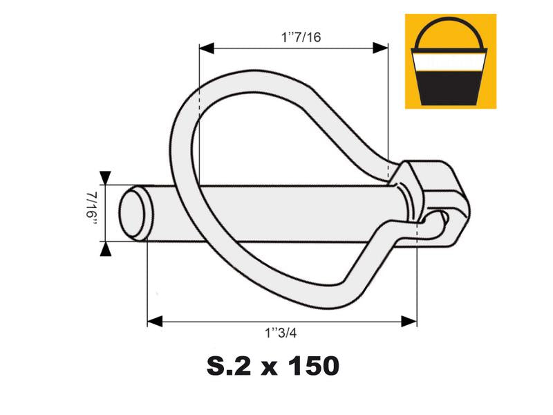 Balde pequeno 150 un. Cavilha mola tipo Pêra 6mm x 44.5mm (S.23)