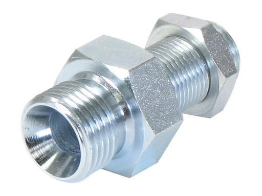 Adaptador hidráulico 1/2'' BSP Macho x 3/8'' BSP Macho Anteparo com porca de bloqueio (S.2529)