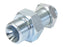 Adaptador hidráulico 1/2'' BSP Macho x 3/8'' BSP Macho Anteparo com porca de bloqueio (S.2529)