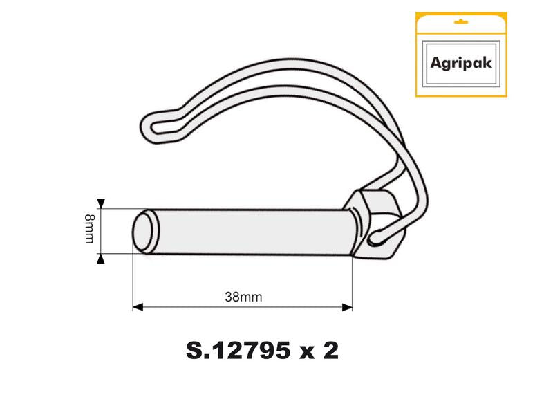Agripak 2 un. Cavilha 8mm x 38mm (S.25795)