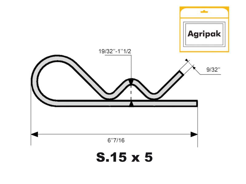 Agripak 5 un. cavilhas tipo R, 7 x 163mm (S.25815)