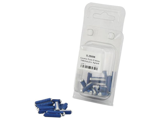 Agripak 15 un. Fusível torpedo 25 Amps (S.25886)