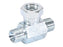 Peça hidráulica em T 1/4'' BSP Macho x 1/4'' BSP Macho x 1/4'' BSP Fêmea giratória (S.26518)