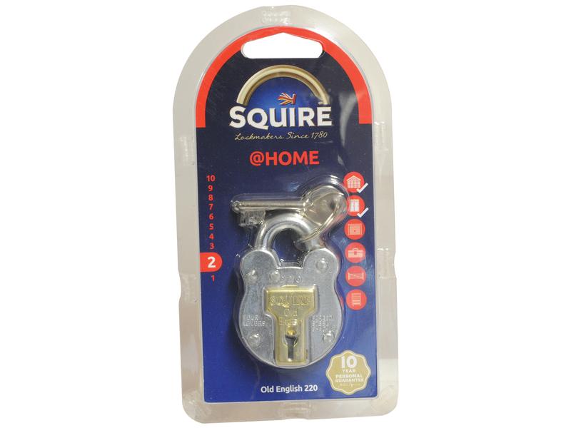 Squire Old English Padlock - Aço, Largura da estrutura em: 38mm (Classificação de segurança: 2) (S.26756)