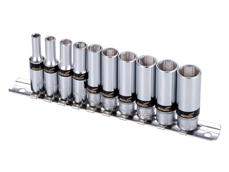 1/4'' Jogo chaves caixa longa (10pcs.) (S.26858)