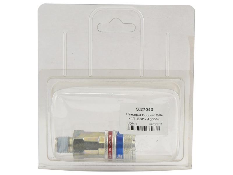 Acoplamento 1/4'' BSPT (Macho) (Agripak 1 un.) (S.27043)