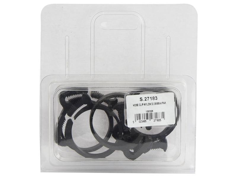 Agripak 5 un. Abraçadeira de nylon, Diâmetro minimo32mm, Diâmetro máximo36mm (S.27183)