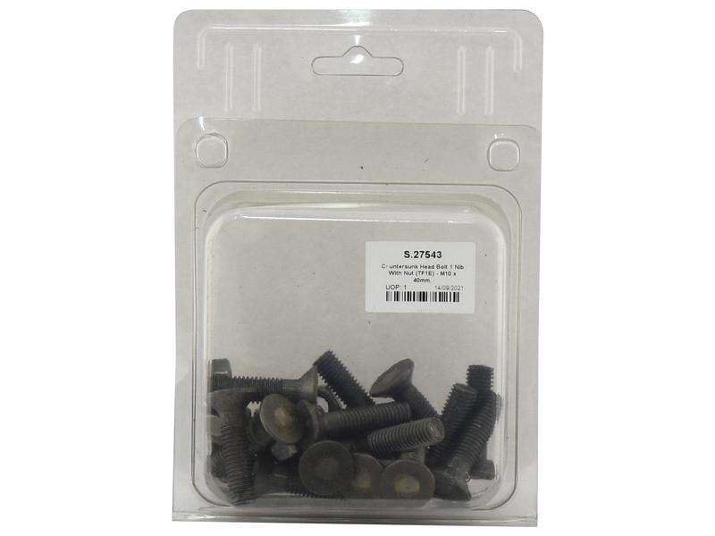 Parafuso c/porca - M10 x 40mm, Resistência à tração 8.8 (14 un. Agripak) (S.27543)