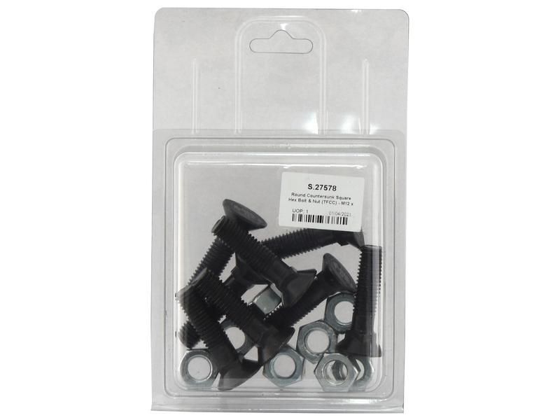 Parafuso c/porca - M12 x 50mm, Resistência à tração 8.8 (8 un. Agripak) (S.27578)