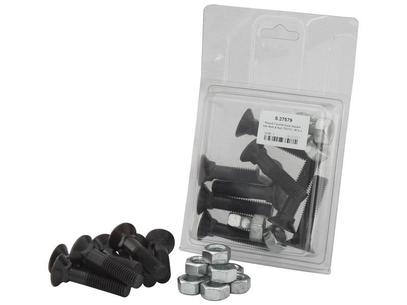 Parafuso c/porca - M12 x 55mm, Resistência à tração 8.8 (8 un. Agripak) (S.27579)