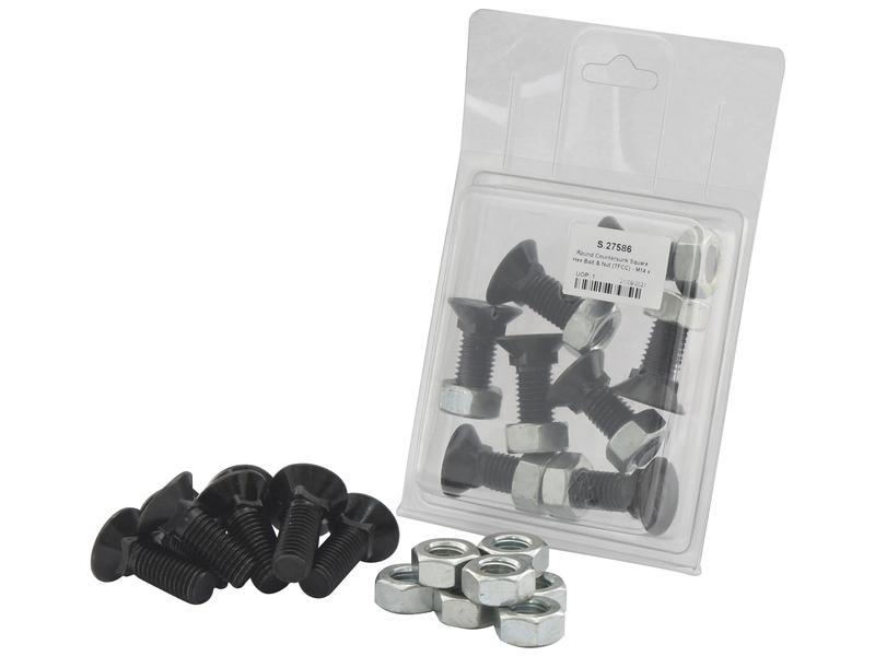 Parafuso c/porca - M14 x 40mm, Resistência à tração 8.8 (8 un. Agripak) (S.27586)