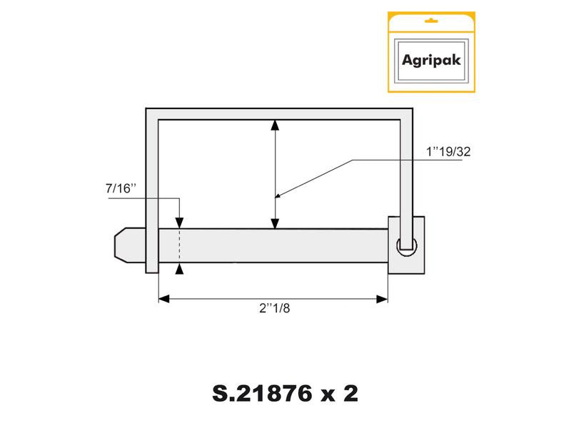 Agripak 2 un. Cavilha 11mm x 54mm (S.27617)