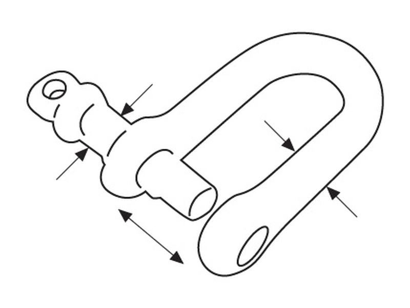 Manilha, Cavilha Ø5mm x 11mm Largura da maxila (S.2763)