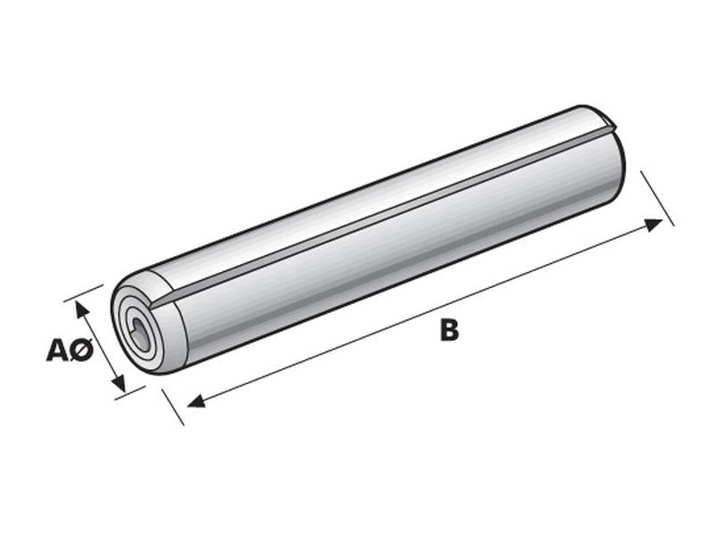Cavilha elástica - Cavilha Ø 3.18mm x 25.4mm (S.2788)