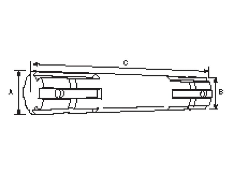 Veio estriado PTO —estriado nas duas extremidades - 1 3/8'' - 6 estrias x 1 1/8'' - 6 estrias, Comp: 230mm (S.278)