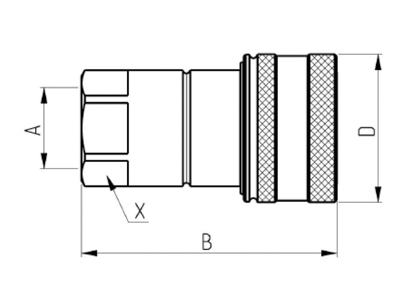 Agripak Valvula 1/2'' Tamanho corpo x 1/2'' Fêmea (S.28008)