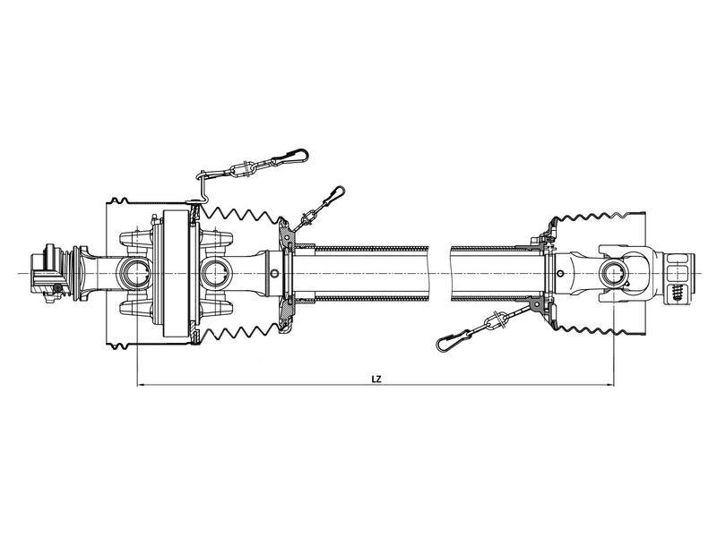 Sparex Transmissão AW35/W2480 1215mm Embraiagem de trinco (S.29005)