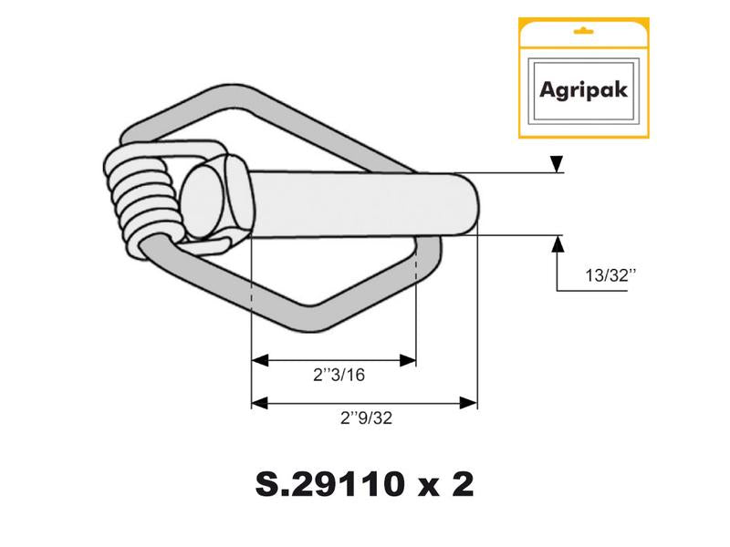 Agripak 2 un. Cavilha 10mm x 58mm (S.29111)