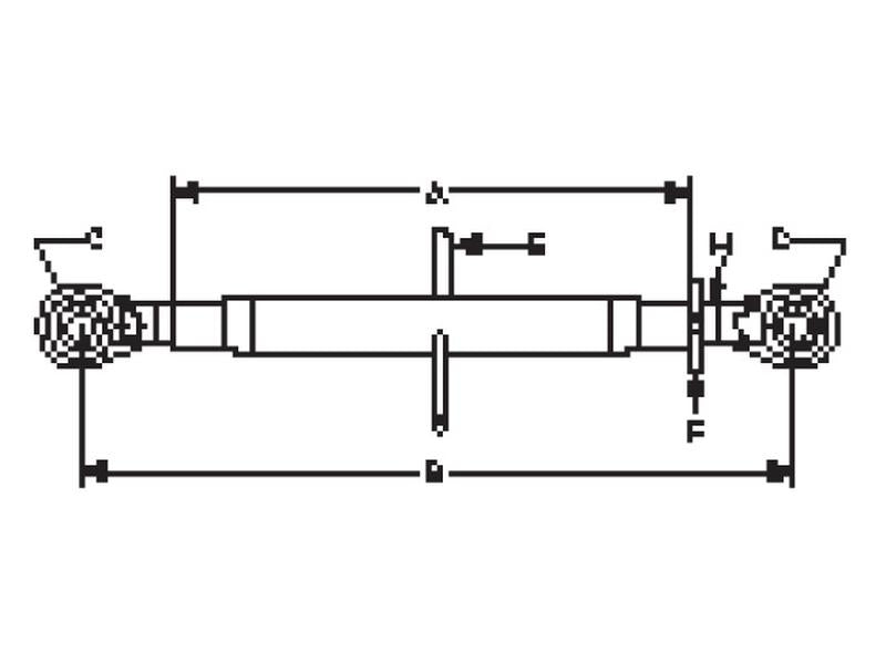 3º ponto (Cat.1/1 (Ø19/19mm)) Olhal and Olhal, 1-1/8, Comprimento minimo: 520mm. (S.300)