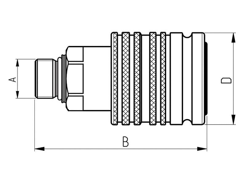 Sparex Fêmea 1/2'' Tamanho corpo x M18 x 1.50 Rosca dt (S.30245)