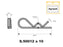 Agripak 10 un. Cavilha R dupla 4mm x 95mm (S.30261)