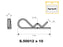 Agripak 10 un. Cavilha R dupla 4mm x 95mm (S.30261)