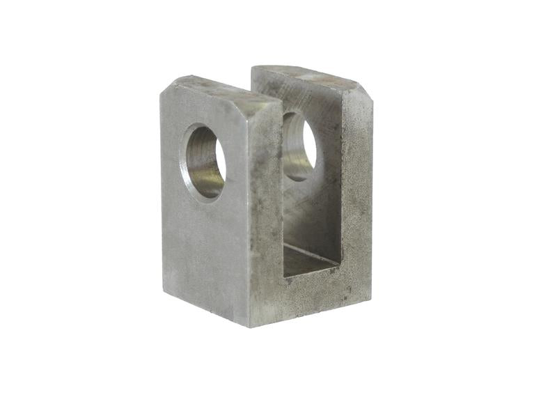 Suporte (soldar) 20mm, height 60mm, width 40mm and outer fork, fork, inside 20mm, measure center hole to the bottom edge 40mm (S.31225)