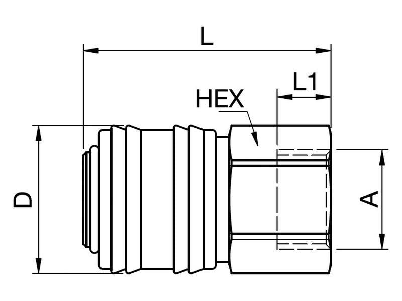 Coupler Female BSPP - 1/4 (S.31805)