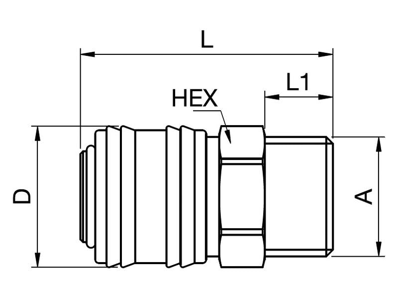 Coupler Male BSPP - 3/8 (S.31809)