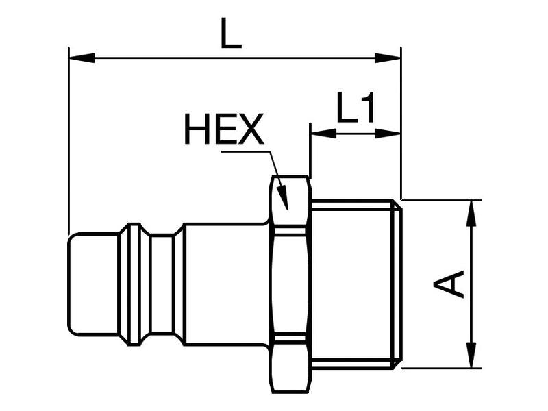 Plug Male - 3/8 (S.31820)