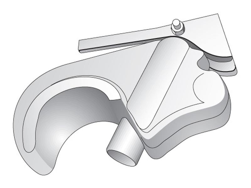Gancho 3º ponto de soldar - Cat. 2 (Ø25mm) - Tamanho da rosca (S.33022)