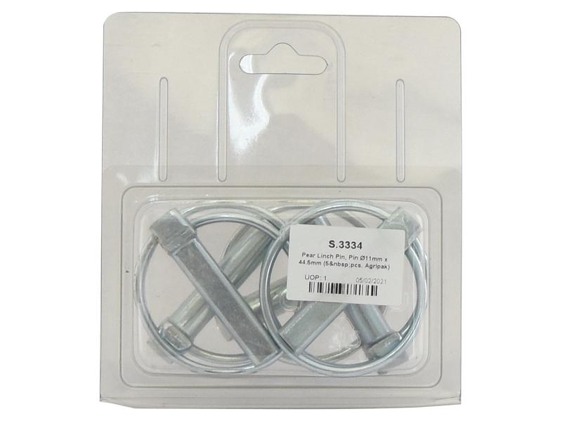 Agripak 5 un. Cavilha mola tipo Pêra 11mm x 44.5mm (S.3334)