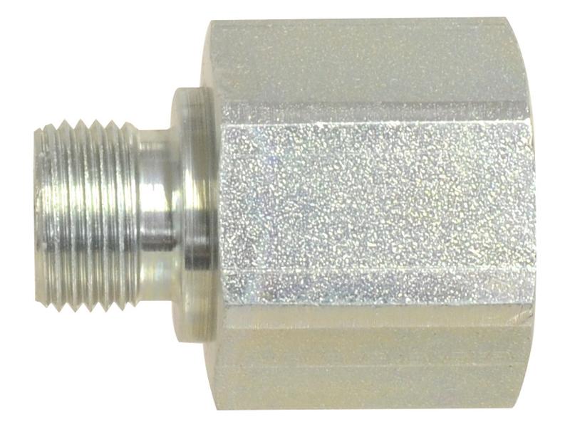 Hydraulic Metal Pipe Thread Reducer 3/8''BSP Externalthread 1/2''BSP Inner thread (S.34329)