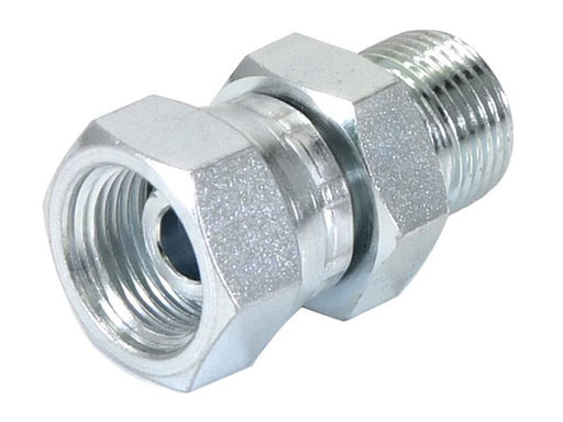 Adaptador hidráulico 3/8'' BSP Macho x 3/8'' BSP Fêmea giratória (S.3453)