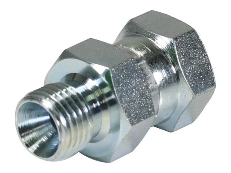 Adaptador hidráulico 1/4'' BSP Macho x 1/4'' BSP Fêmea giratória (S.3493)