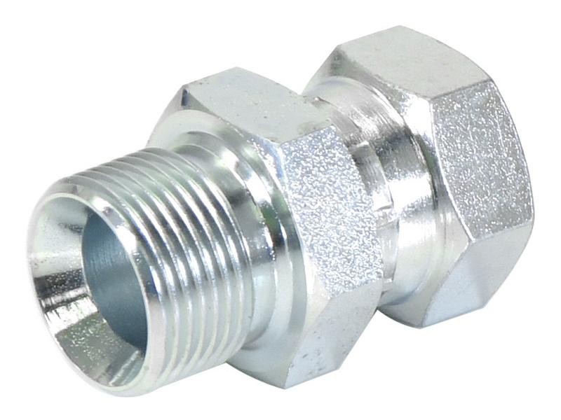 Adaptador hidráulico 1/4'' BSP Macho x 3/8'' BSP Fêmea giratória (S.3494)