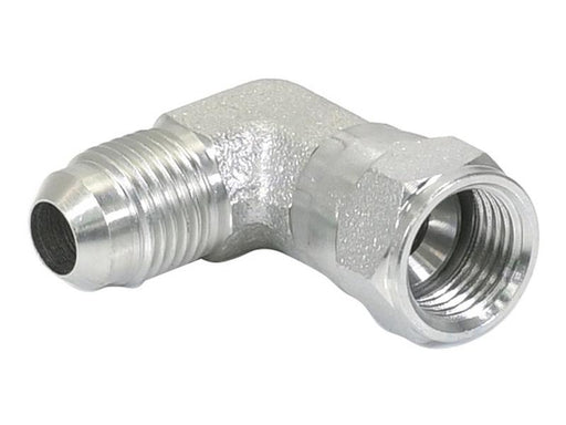Adaptador hidráulico 9/16'' JIC Macho x 9/16'' JIC Fêmea giratória 90° (S.35082)